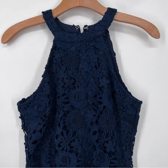Lulu’s Love Poem Navy Blue Lace Mini Dress - Picture 3 of 5